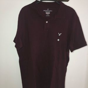 American Eagle Core Flex Red Polo Medium